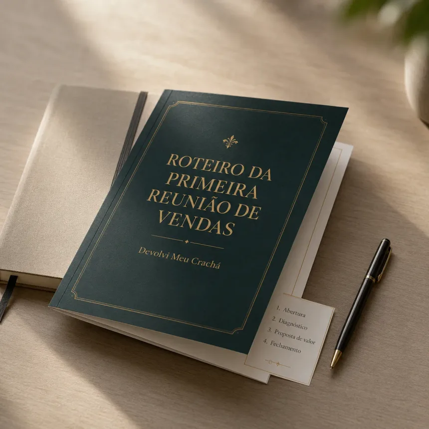 Mockup do roteiro de vendas entregue no workshop